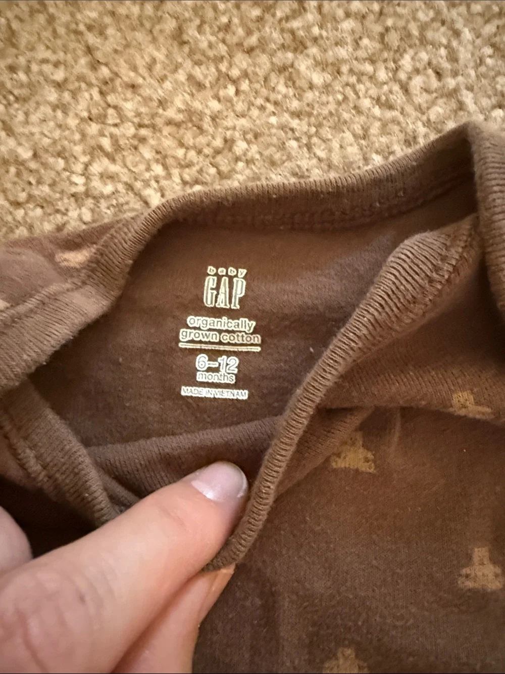 GAP organic onesie